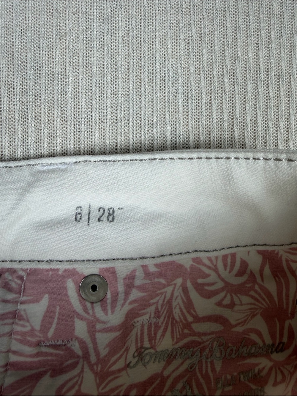Tommy Bahama Ella Twill High Rise Ankle Jeans White Size 6/28 NWT Stretch Denim - Picture 10 of 16